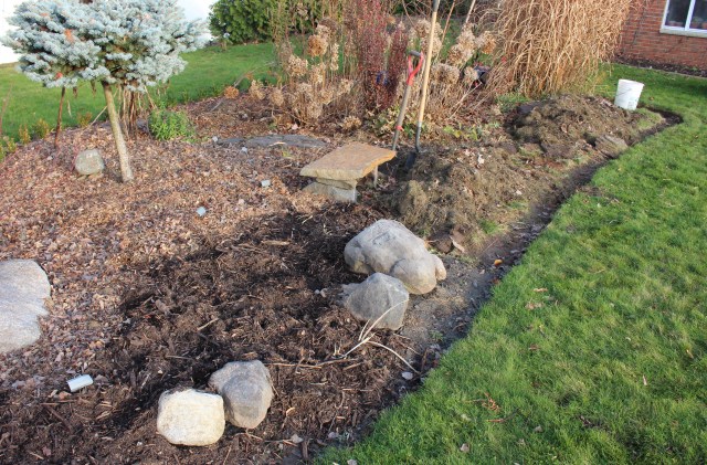 preparing new flower beds in winter