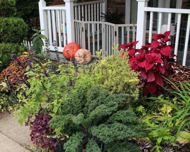 autumn porch display
